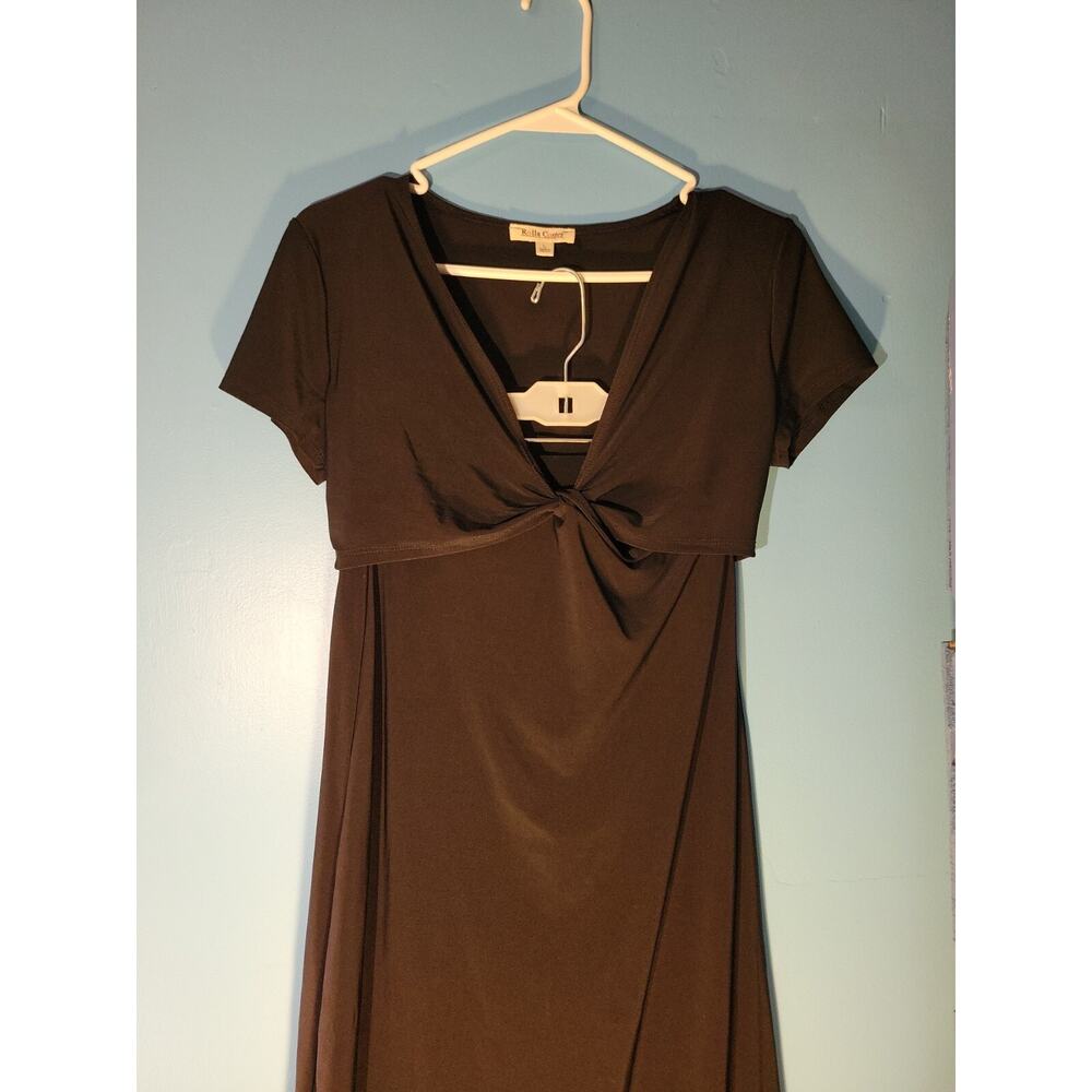Rolla Coster Womens Long Black Short Sleeve Dress Size L